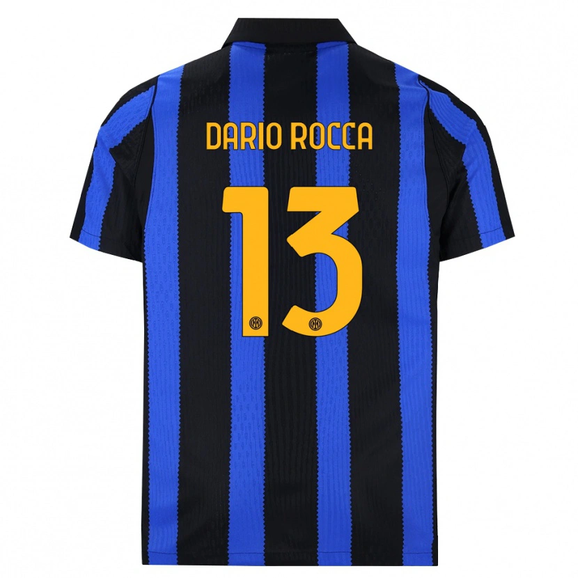 Danxen Niño Camiseta Edoardo Dario Rocca #13 Negro Azul Amarillo 1ª Equipación 2026/27 La Camisa