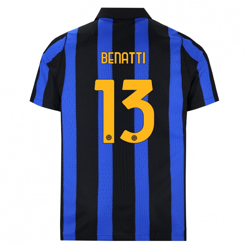 Danxen Niño Camiseta Tommaso Benatti #13 Negro Azul Amarillo 1ª Equipación 2026/27 La Camisa