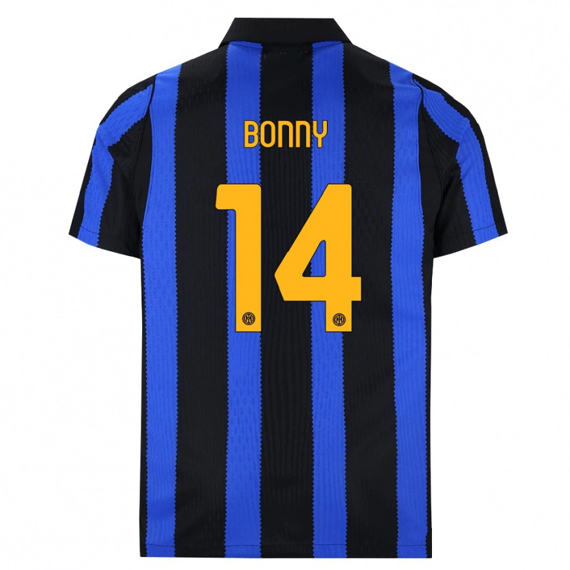 Danxen Niño Camiseta Ange-Yoan Bonny #14 Negro Azul Amarillo 1ª Equipación 2026/27 La Camisa