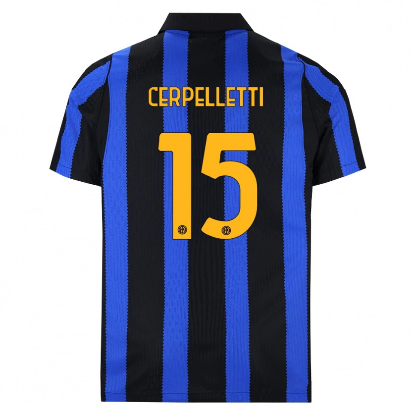 Danxen Niño Camiseta Filippo Cerpelletti #15 Negro Azul Amarillo 1ª Equipación 2026/27 La Camisa