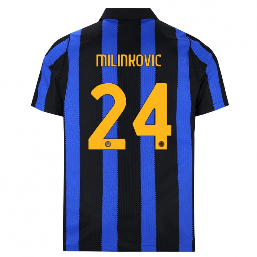 Danxen Niño Camiseta Marija Milinković #24 Negro Azul Amarillo 1ª Equipación 2026/27 La Camisa