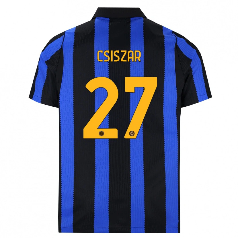 Danxen Niño Camiseta Henrietta Csiszar #27 Negro Azul Amarillo 1ª Equipación 2026/27 La Camisa