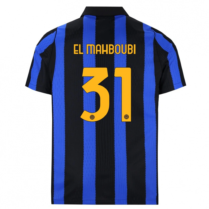 Danxen Niño Camiseta Anas El Mahboubi #31 Negro Azul Amarillo 1ª Equipación 2026/27 La Camisa