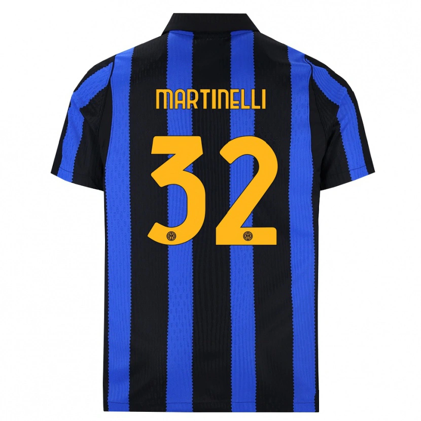 Danxen Niño Camiseta Matilde Martinelli #32 Negro Azul Amarillo 1ª Equipación 2026/27 La Camisa