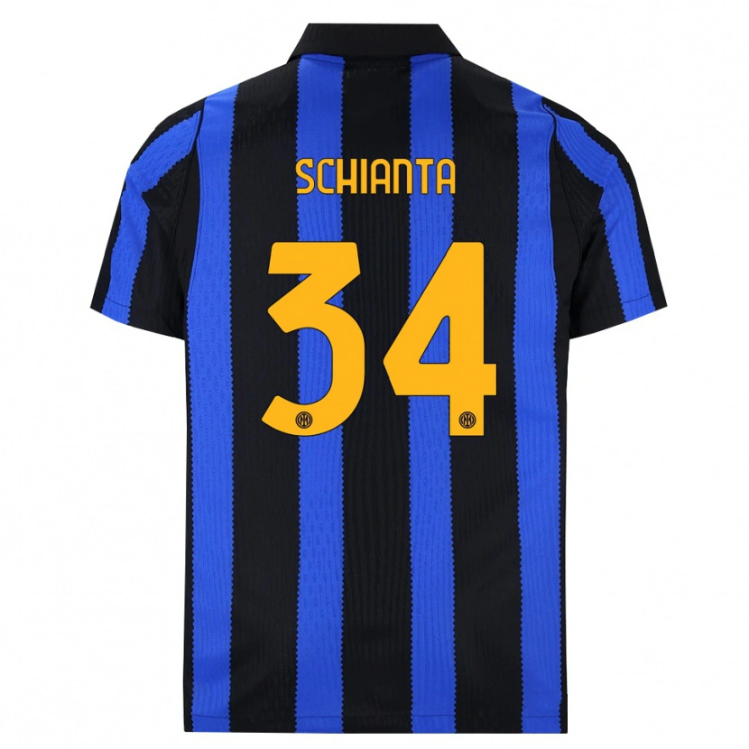 Danxen Niño Camiseta Valentina Schianta #34 Negro Azul Amarillo 1ª Equipación 2026/27 La Camisa