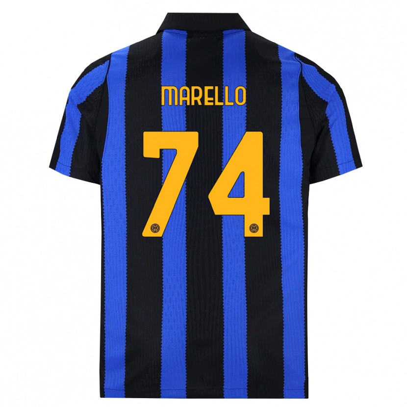 Danxen Niño Camiseta Mattia Marello #74 Negro Azul Amarillo 1ª Equipación 2026/27 La Camisa