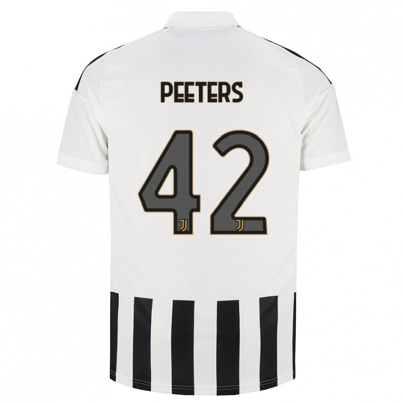 Danxen Niño Camiseta Daouda Peeters #42 Negro Blanco Marrón 1ª Equipación 2026/27 La Camisa