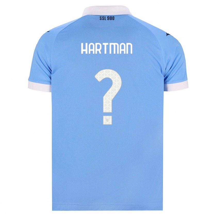 Danxen Niño Camiseta Thomas Hartman #0 Azul Cielo Negro Blanco 1ª Equipación 2026/27 La Camisa