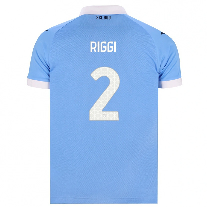 Danxen Niño Camiseta Emanuele Riggi #2 Azul Cielo Negro Blanco 1ª Equipación 2026/27 La Camisa