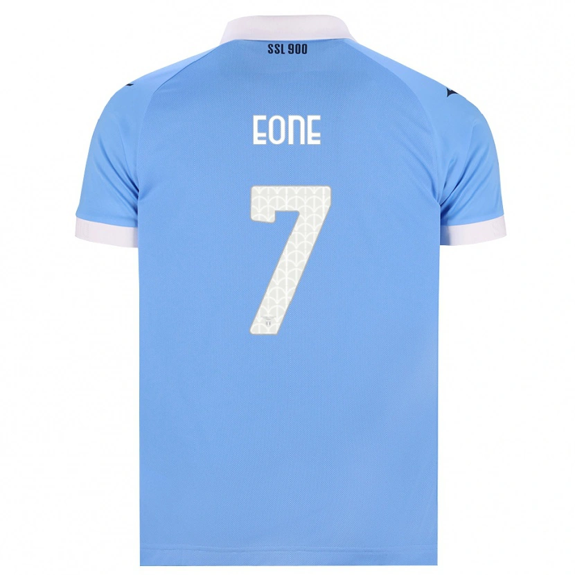 Danxen Niño Camiseta Emmanuel Eone #7 Azul Cielo Negro Blanco 1ª Equipación 2026/27 La Camisa