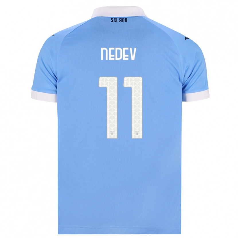 Danxen Niño Camiseta Kaloyan Nedev #11 Azul Cielo Negro Blanco 1ª Equipación 2026/27 La Camisa