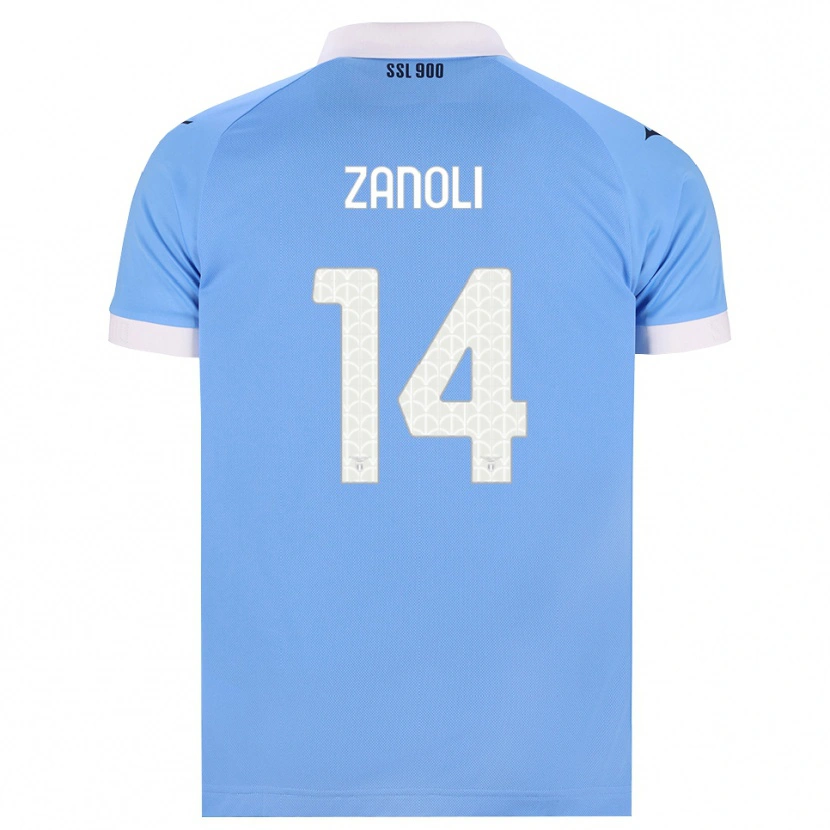 Danxen Niño Camiseta Martina Zanoli #14 Azul Cielo Negro Blanco 1ª Equipación 2026/27 La Camisa