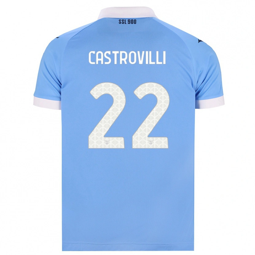 Danxen Niño Camiseta Gaetano Castrovilli #22 Azul Cielo Negro Blanco 1ª Equipación 2026/27 La Camisa