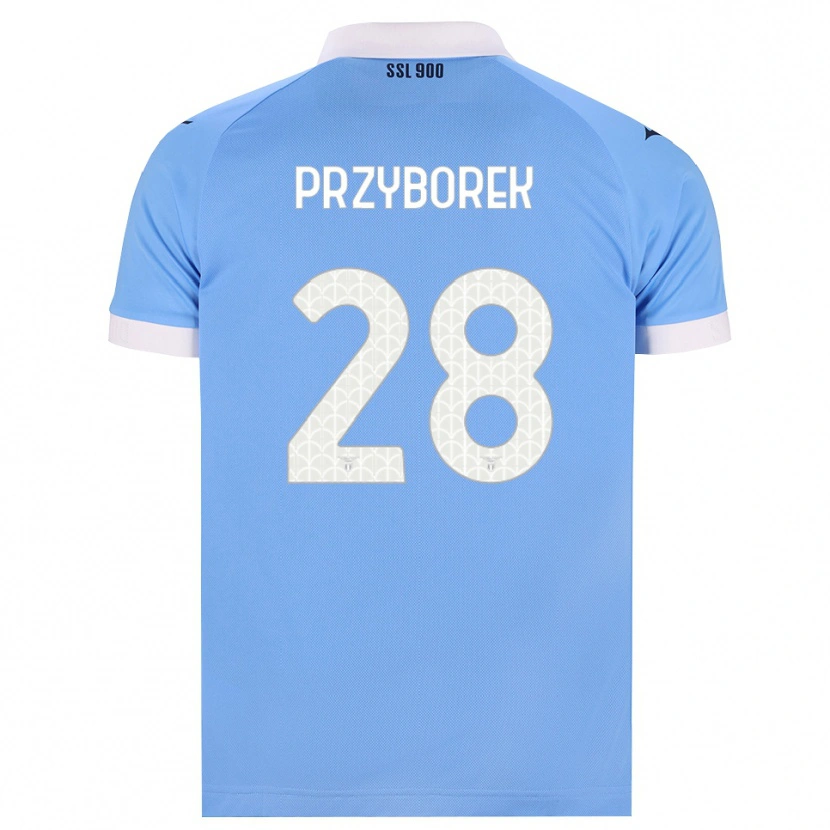 Danxen Niño Camiseta Adrian Przyborek #28 Azul Cielo Negro Blanco 1ª Equipación 2026/27 La Camisa