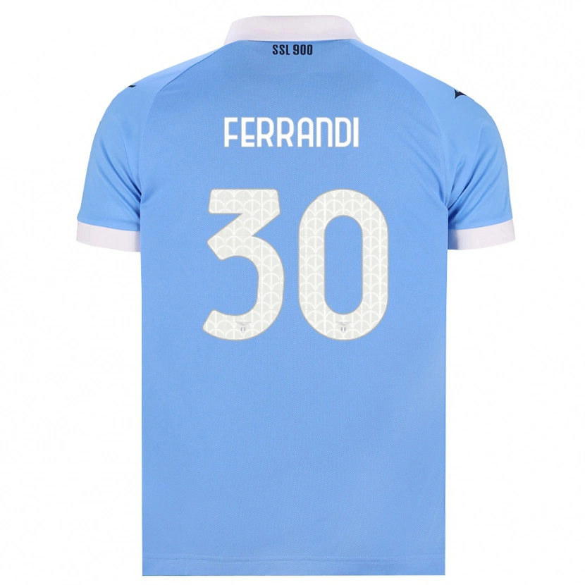 Danxen Niño Camiseta Giulia Ferrandi #30 Azul Cielo Negro Blanco 1ª Equipación 2026/27 La Camisa