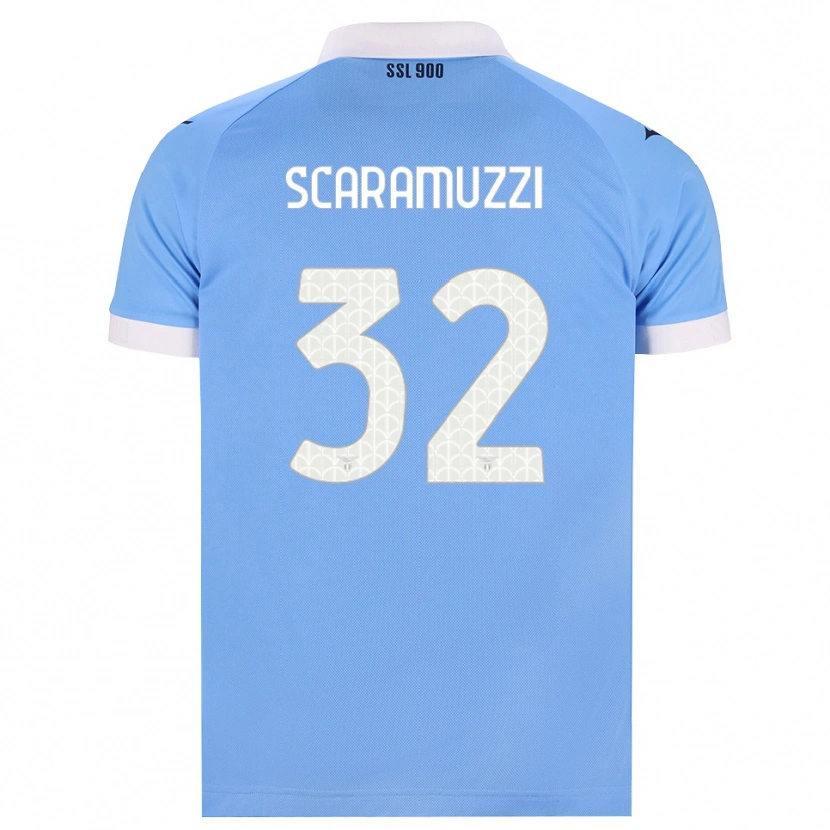 Danxen Niño Camiseta Chiara Scaramuzzi #32 Azul Cielo Negro Blanco 1ª Equipación 2026/27 La Camisa