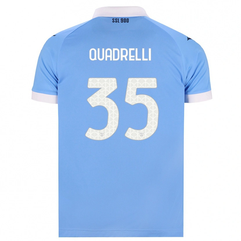 Danxen Niño Camiseta Leonardo Quadrelli #35 Azul Cielo Negro Blanco 1ª Equipación 2026/27 La Camisa