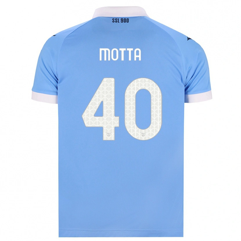 Danxen Niño Camiseta Edoardo Motta #40 Azul Cielo Negro Blanco 1ª Equipación 2026/27 La Camisa
