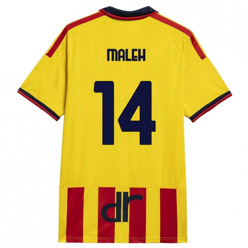 Danxen Niño Camiseta Youssef Maleh #14 Amarillo Rojo 1ª Equipación 2026/27 La Camisa