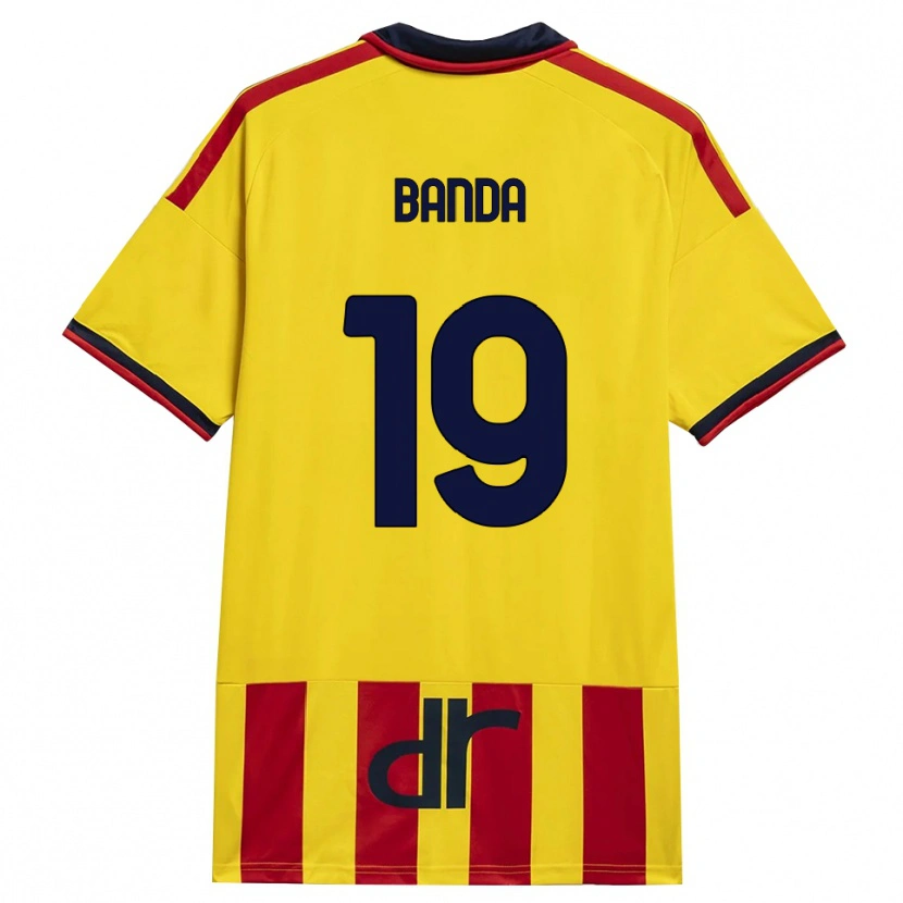 Danxen Niño Camiseta Lameck Banda #19 Amarillo Rojo 1ª Equipación 2026/27 La Camisa