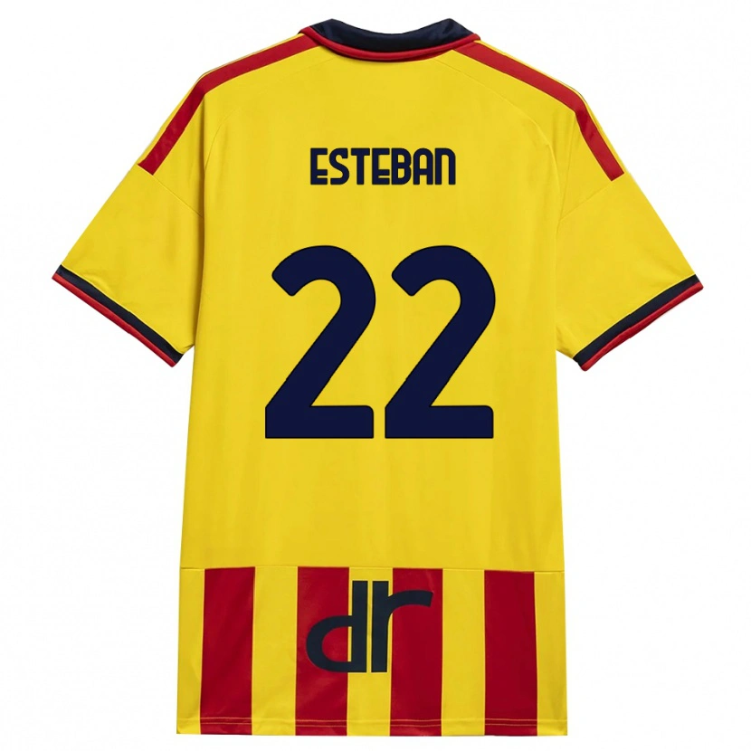 Danxen Niño Camiseta Paco Esteban #22 Amarillo Rojo 1ª Equipación 2026/27 La Camisa