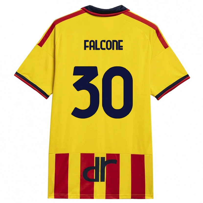 Danxen Niño Camiseta Wladimiro Falcone #30 Amarillo Rojo 1ª Equipación 2026/27 La Camisa