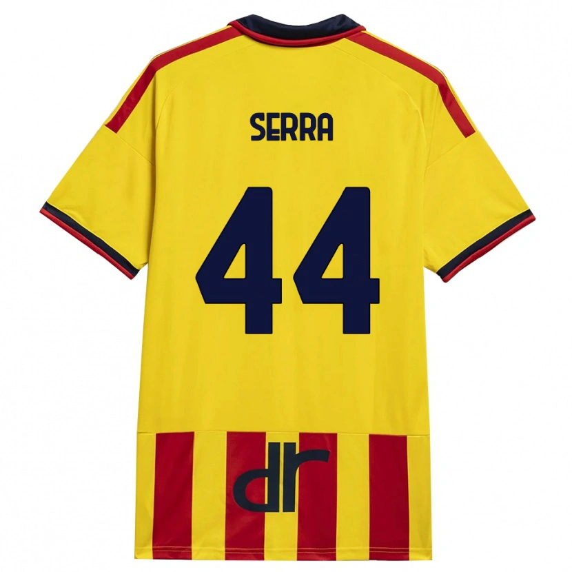 Danxen Niño Camiseta Francesco Serra #44 Amarillo Rojo 1ª Equipación 2026/27 La Camisa