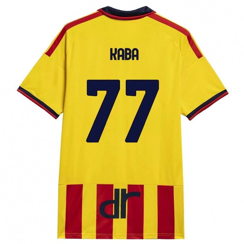 Danxen Niño Camiseta Mohamed Kaba #77 Amarillo Rojo 1ª Equipación 2026/27 La Camisa