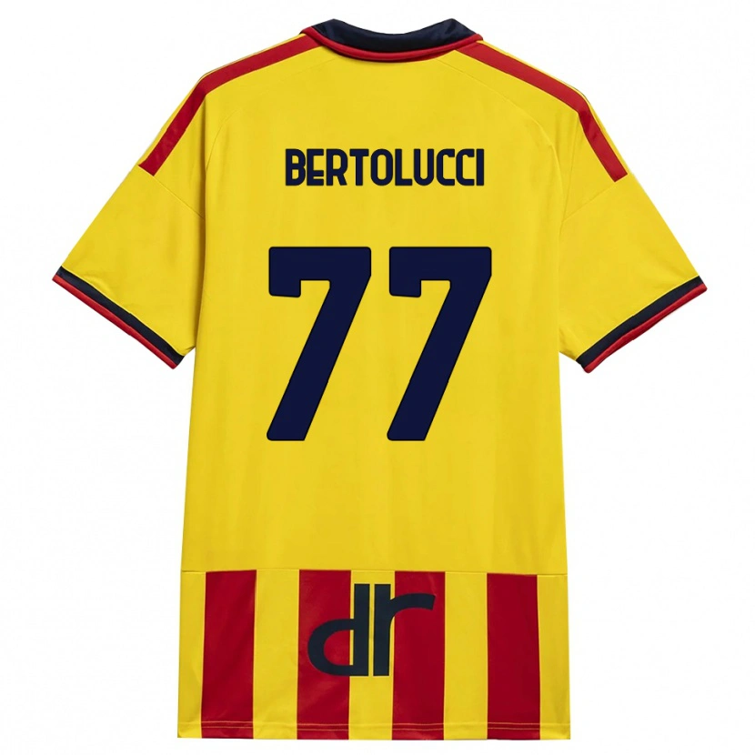 Danxen Niño Camiseta Sandro Bertolucci #77 Amarillo Rojo 1ª Equipación 2026/27 La Camisa