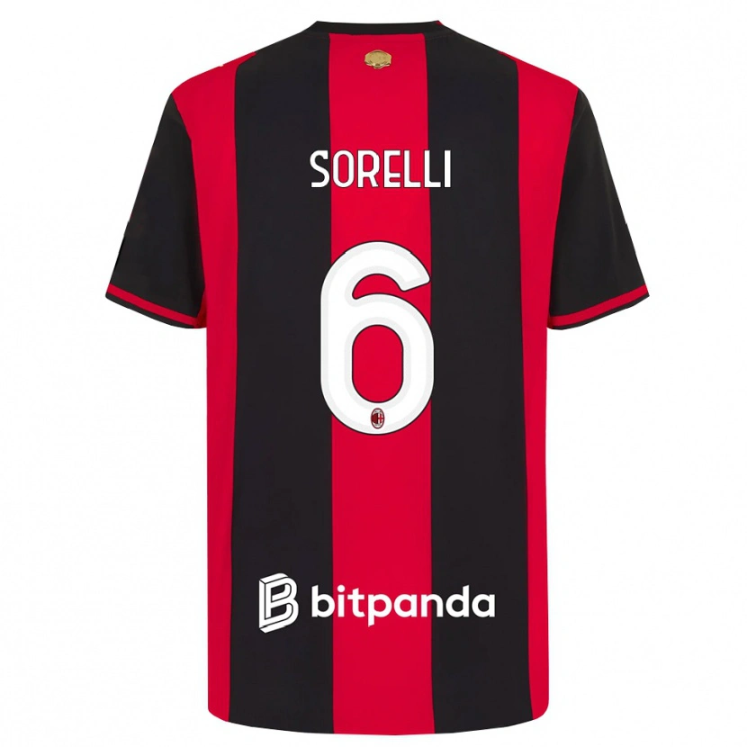 Danxen Niño Camiseta Nadine Sorelli #6 Rojo Negro Blanco 1ª Equipación 2026/27 La Camisa