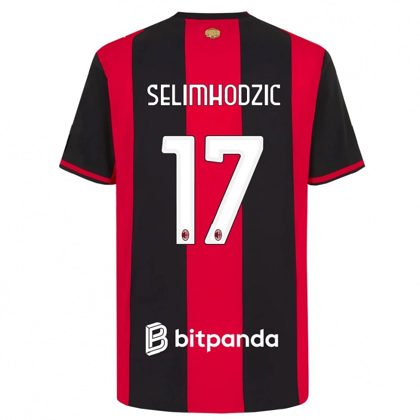 Danxen Niño Camiseta Noa Selimhodzic #17 Rojo Negro Blanco 1ª Equipación 2026/27 La Camisa