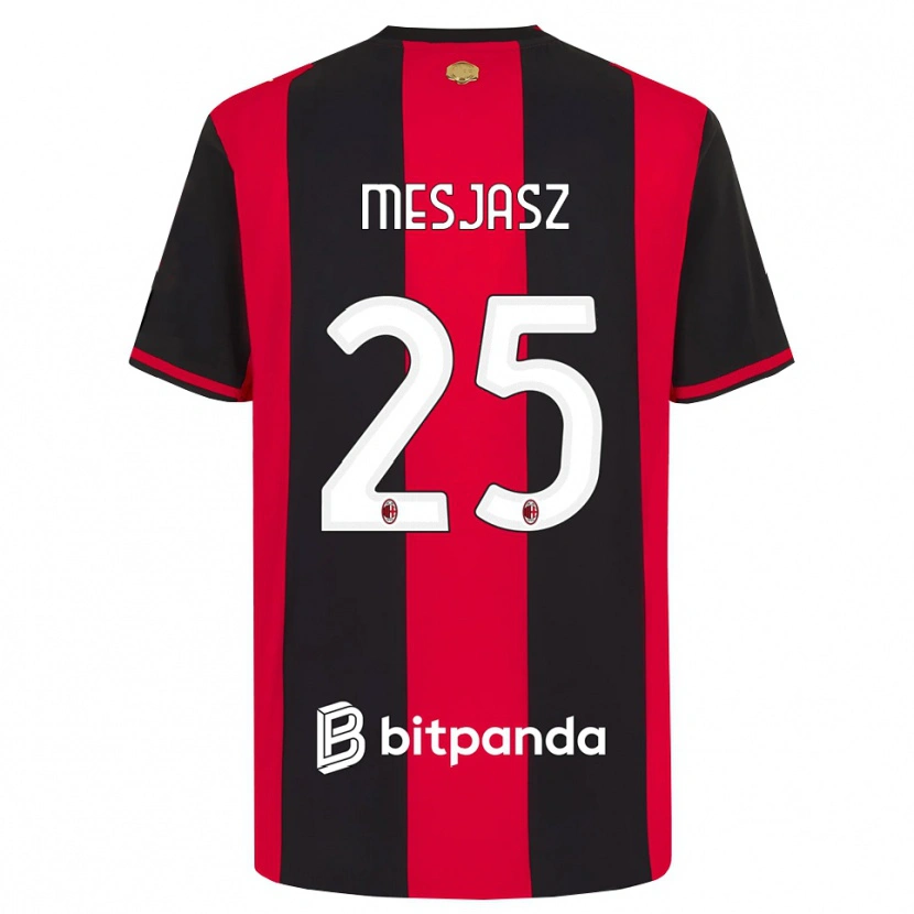 Danxen Niño Camiseta Malgorzata Mesjasz #25 Rojo Negro Blanco 1ª Equipación 2026/27 La Camisa