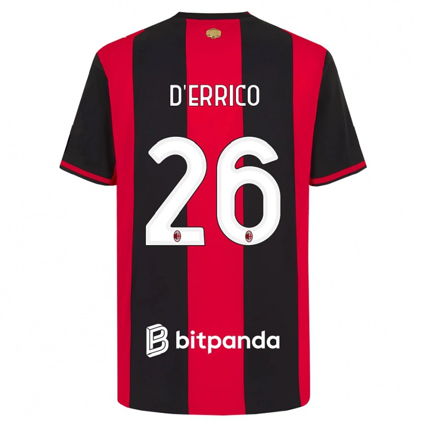 Danxen Niño Camiseta Leonardo D'errico #26 Rojo Negro Blanco 1ª Equipación 2026/27 La Camisa