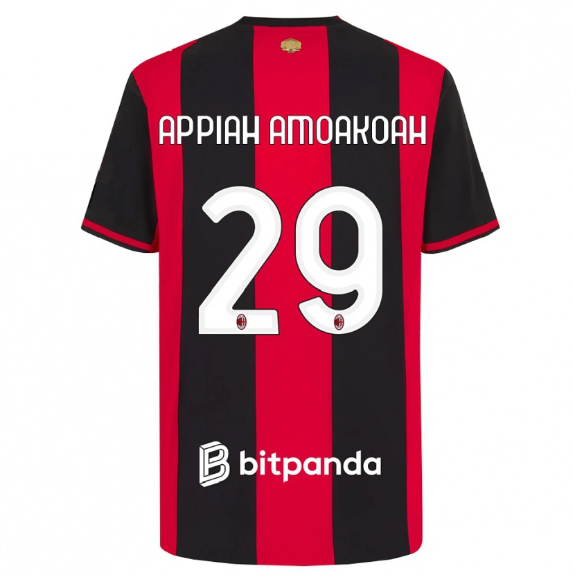 Danxen Niño Camiseta Karen Appiah Amoakoah #29 Rojo Negro Blanco 1ª Equipación 2026/27 La Camisa