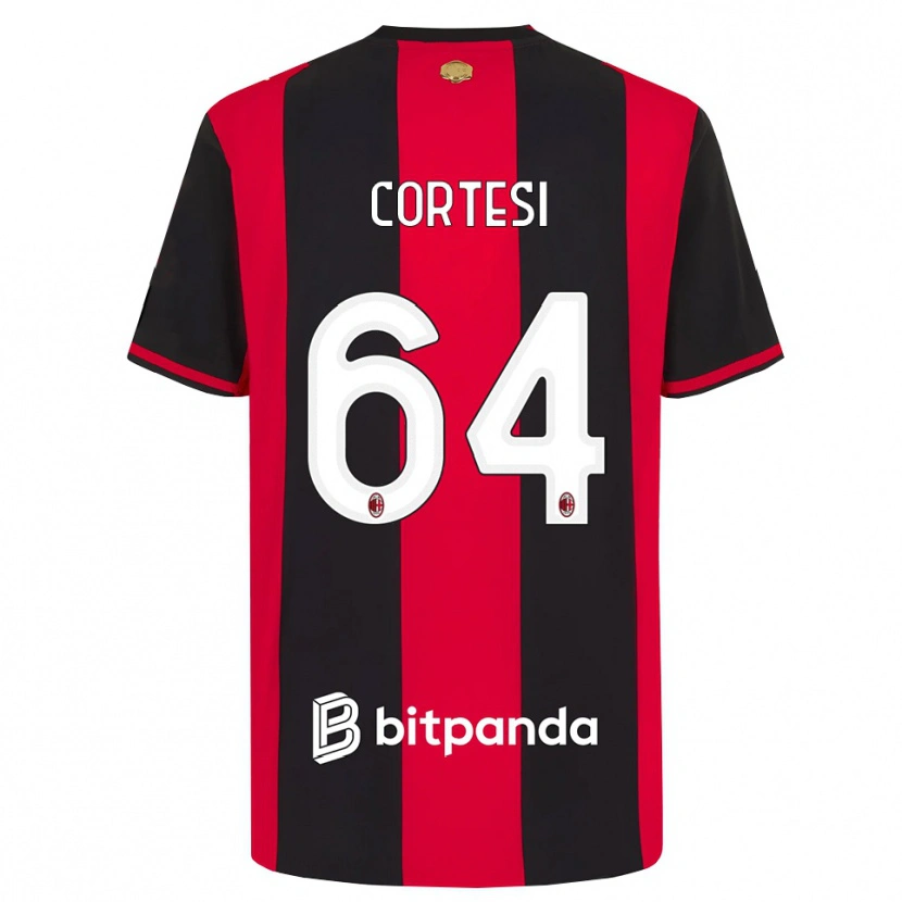 Danxen Niño Camiseta Selena Cortesi #64 Rojo Negro Blanco 1ª Equipación 2026/27 La Camisa