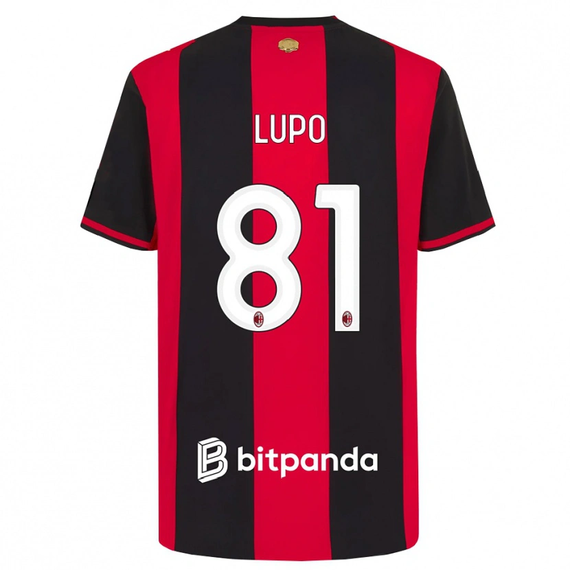 Danxen Niño Camiseta Simone Lupo #81 Rojo Negro Blanco 1ª Equipación 2026/27 La Camisa