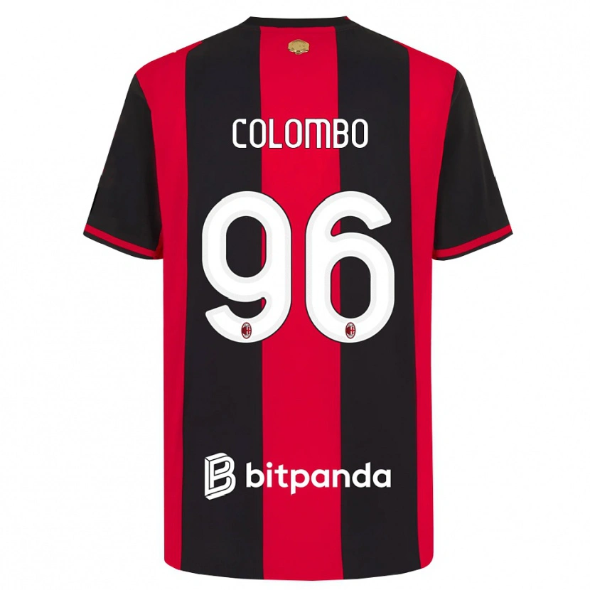 Danxen Niño Camiseta Leonardo Colombo #96 Rojo Negro Blanco 1ª Equipación 2026/27 La Camisa