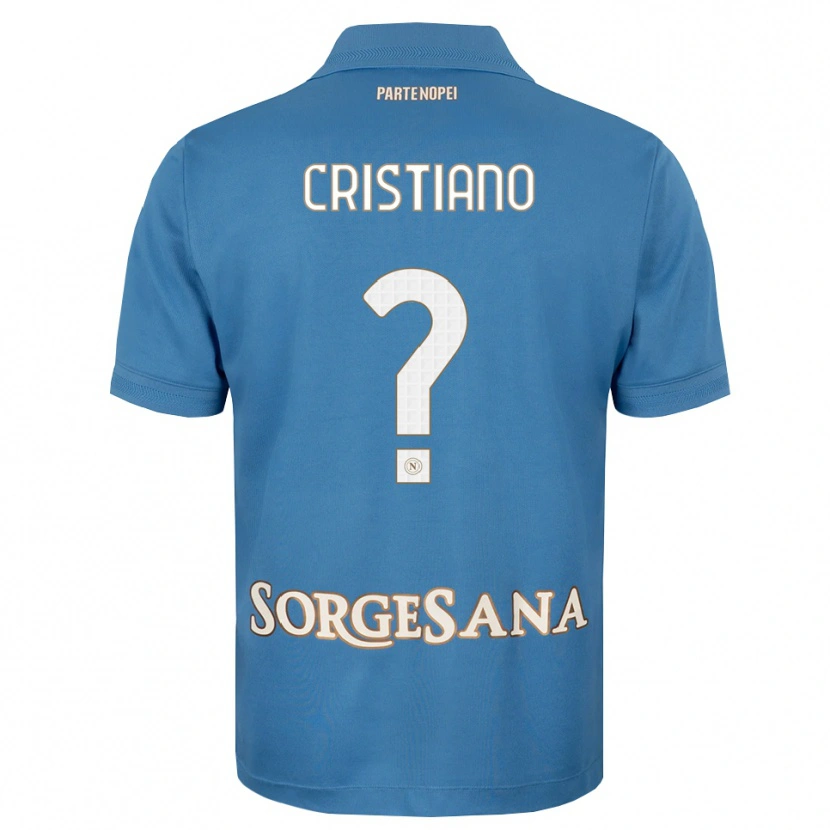 Danxen Niño Camiseta Carmine Cristiano #0 Azul Neblina Blanco 1ª Equipación 2026/27 La Camisa