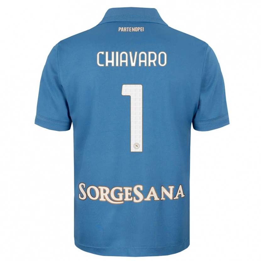 Danxen Niño Camiseta Kelly Chiavaro #1 Azul Neblina Blanco 1ª Equipación 2026/27 La Camisa