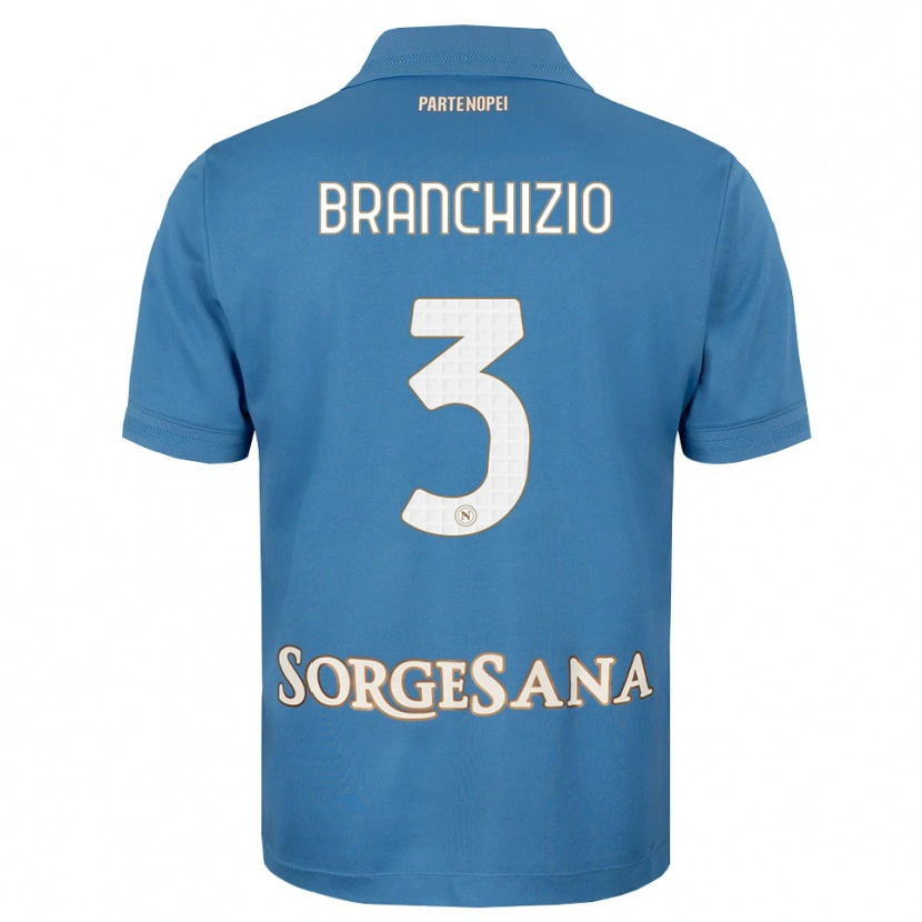 Danxen Niño Camiseta Agostino Branchizio #3 Azul Neblina Blanco 1ª Equipación 2026/27 La Camisa
