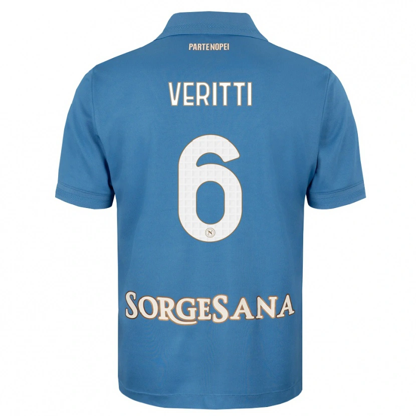 Danxen Niño Camiseta Federica Veritti #6 Azul Neblina Blanco 1ª Equipación 2026/27 La Camisa