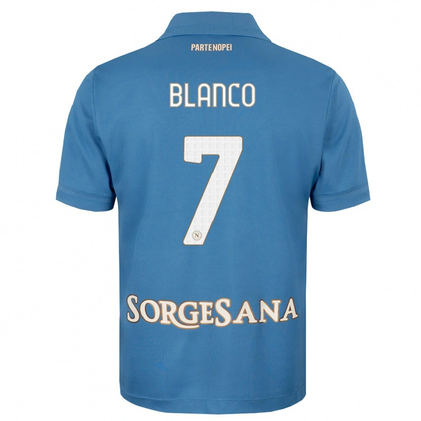 Danxen Niño Camiseta Gimena Blanco #7 Azul Neblina Blanco 1ª Equipación 2026/27 La Camisa