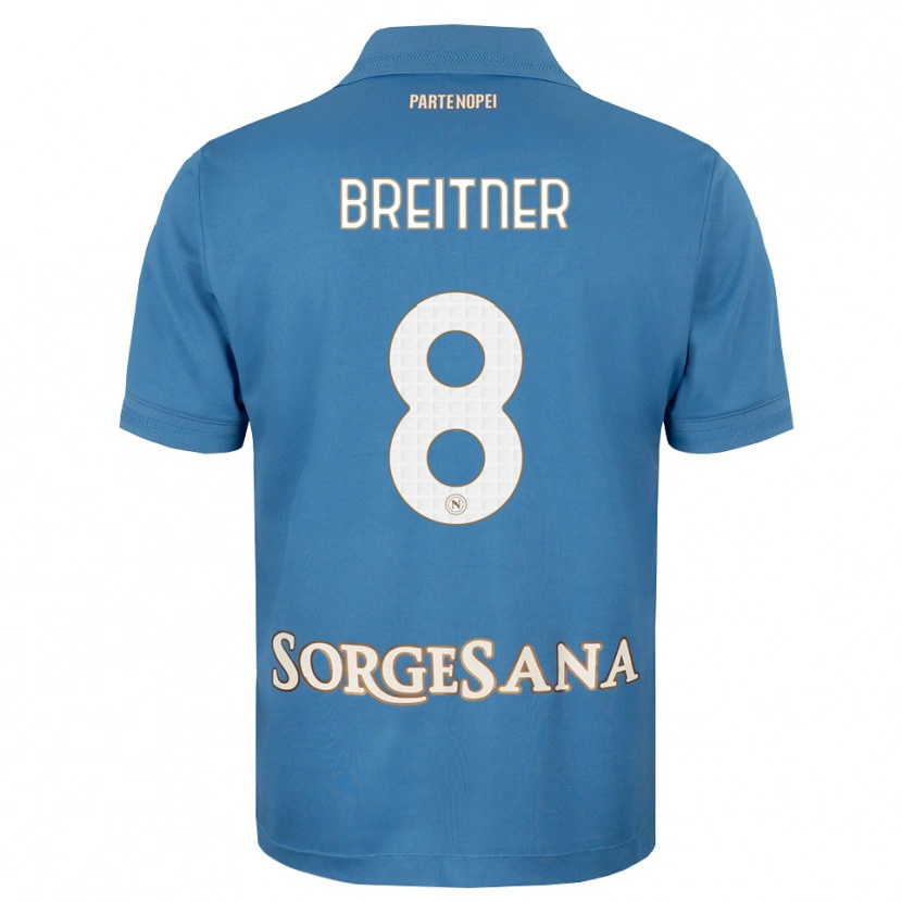 Danxen Niño Camiseta Stephanie Breitner #8 Azul Neblina Blanco 1ª Equipación 2026/27 La Camisa