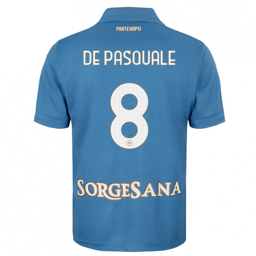 Danxen Niño Camiseta Dylan De Pasquale #8 Azul Neblina Blanco 1ª Equipación 2026/27 La Camisa