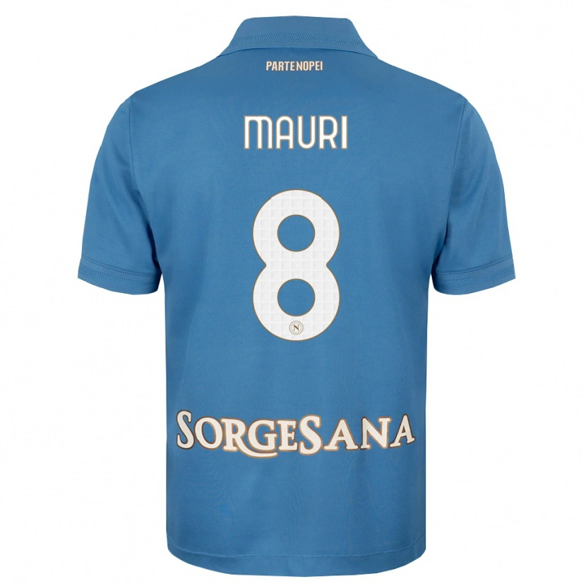 Danxen Niño Camiseta Claudia Mauri #8 Azul Neblina Blanco 1ª Equipación 2026/27 La Camisa