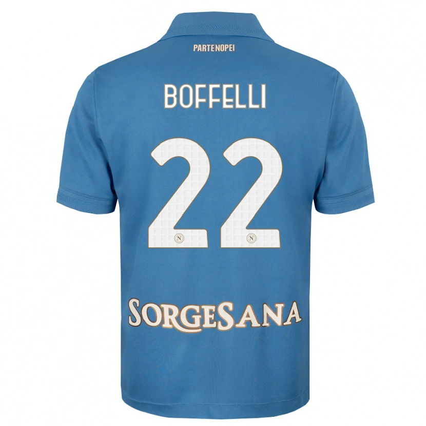 Danxen Niño Camiseta Valerio Boffelli #22 Azul Neblina Blanco 1ª Equipación 2026/27 La Camisa