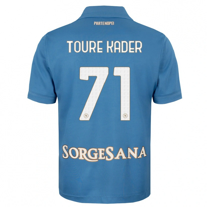 Danxen Niño Camiseta Aziz Toure Kader #71 Azul Neblina Blanco 1ª Equipación 2026/27 La Camisa