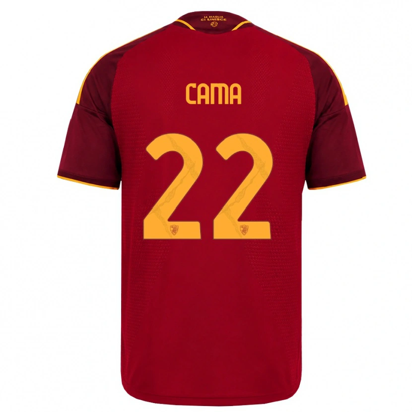 Danxen Niño Camiseta Cristian Cama #22 Rojo Dorado Amarillo 1ª Equipación 2026/27 La Camisa