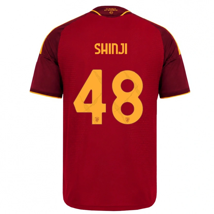 Danxen Niño Camiseta Shin-Ji Kim #48 Rojo Dorado Amarillo 1ª Equipación 2026/27 La Camisa