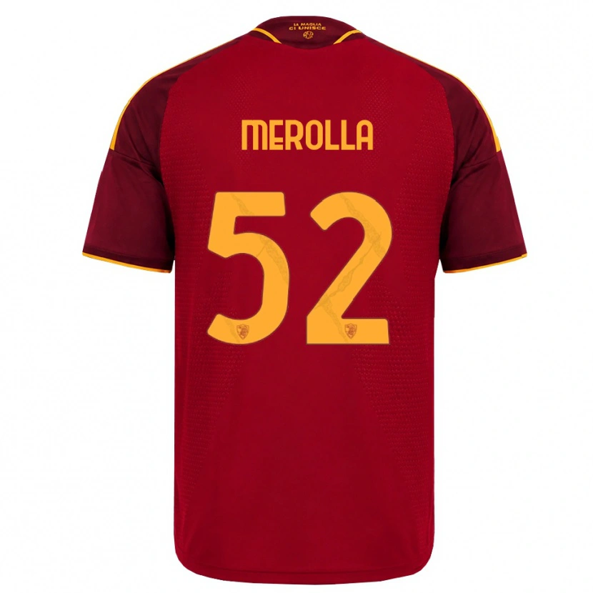 Danxen Niño Camiseta Liliana Merolla #52 Rojo Dorado Amarillo 1ª Equipación 2026/27 La Camisa